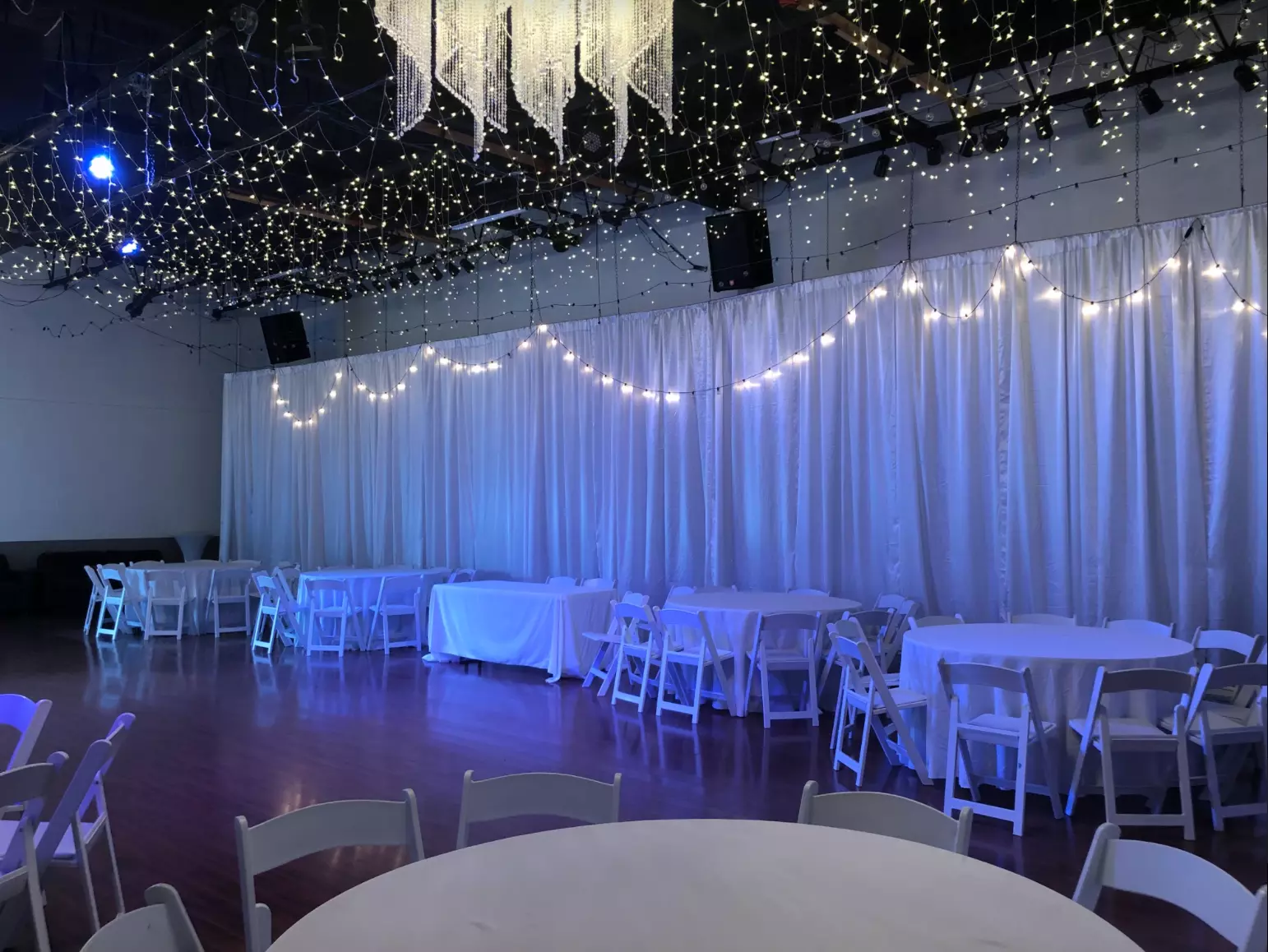 Wedding reception and ceremony setup at DF Grand Ballroom in Salt Lake City