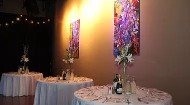 Wedding reception setup at DF Grand Ballroom in Utah